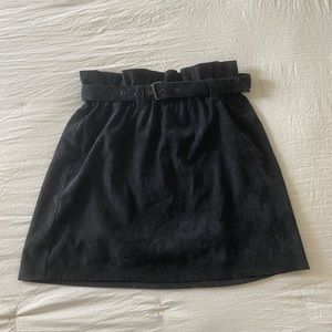 High waist paper bag skirt